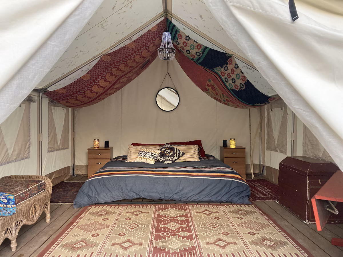 Glen Glamping Tent. King. Keep the door zipped, no one will know how cool it is.