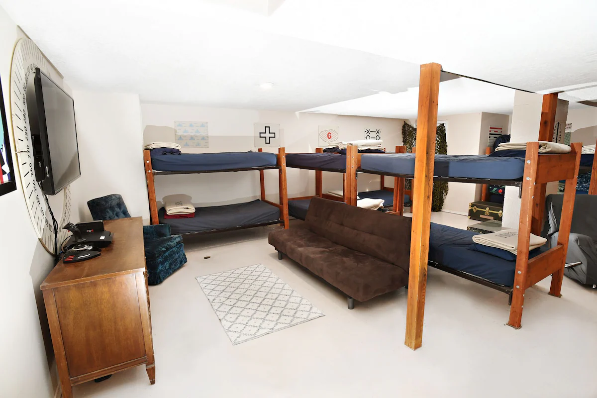 The Barracks -- 10 bunk beds. Lots of fun.